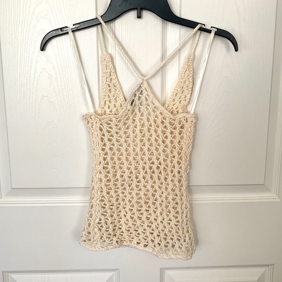 New Armani exchange AX knit crochet sweater tank - Picture 2 of 4